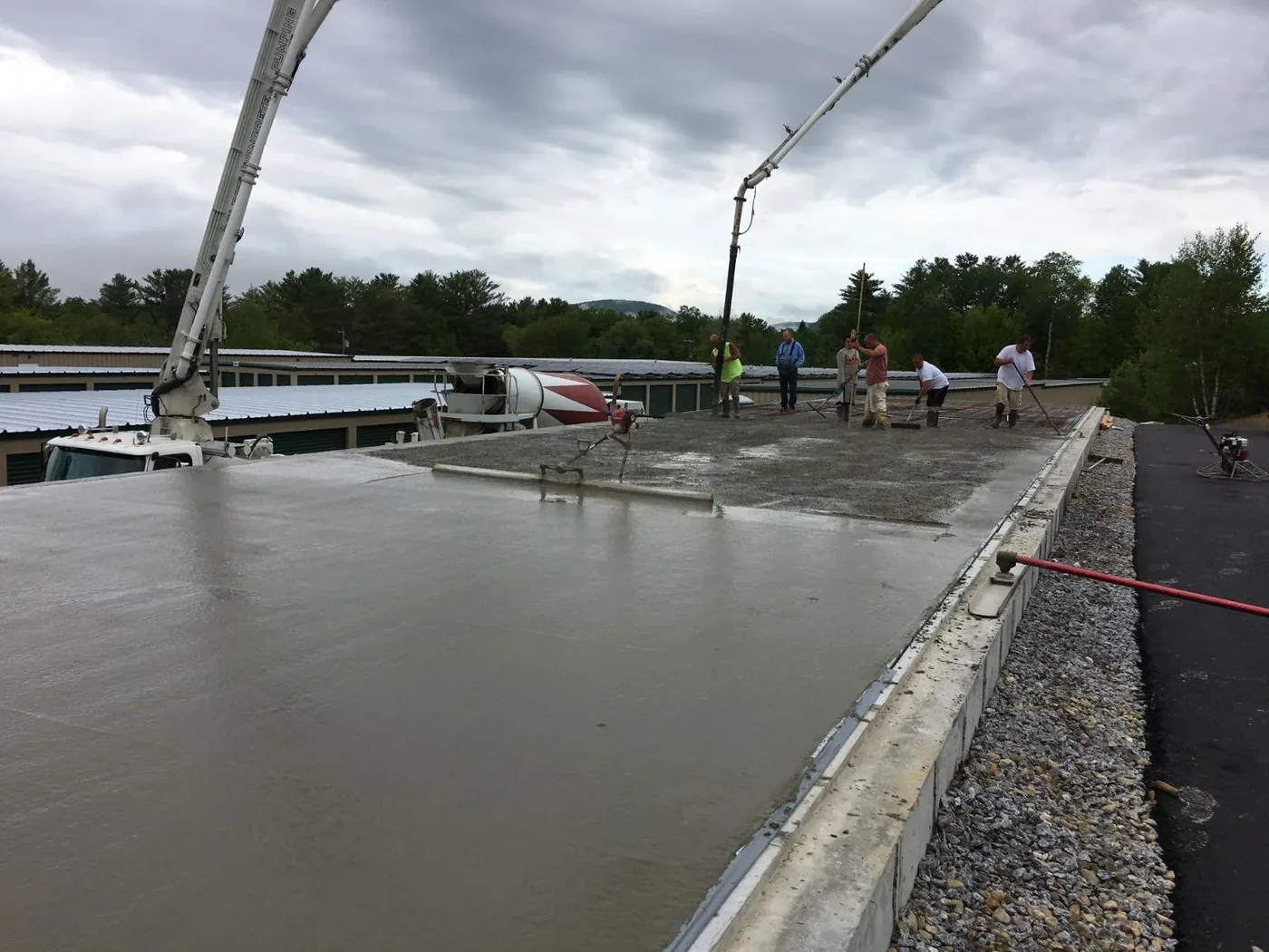 Bernard Concrete slab placement and finishing